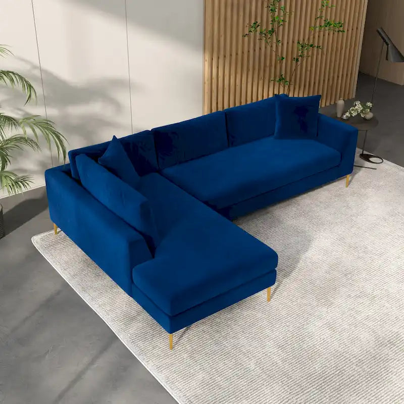 Mae Velvet Corner Sectional Sofa in Mid-Century Modern Style - image 22