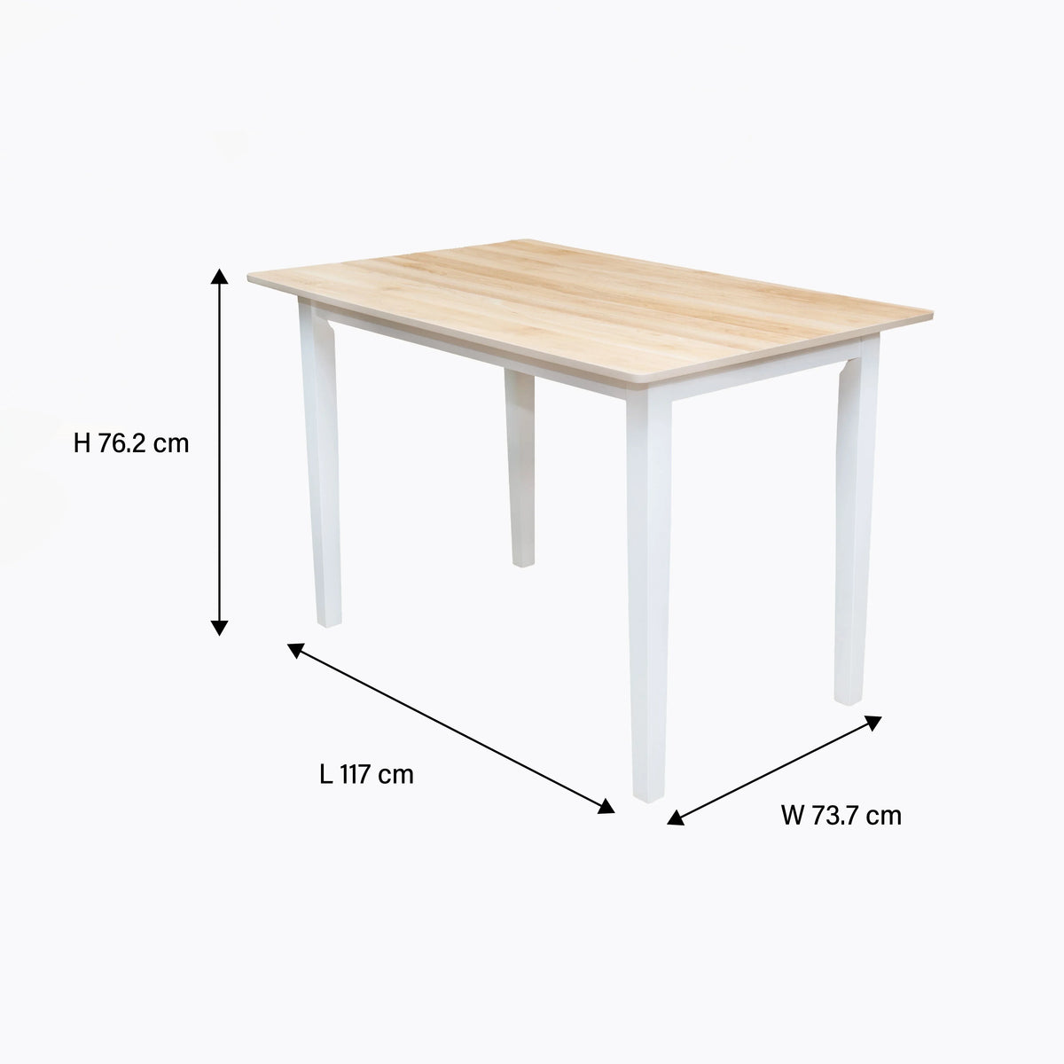 Mainstays 5-Piece Dining Set, 1 Table and 4 Chairs, White, MDF and Rubberwood, Indoor, 46" L x 29" W x 30" H Table - image 12
