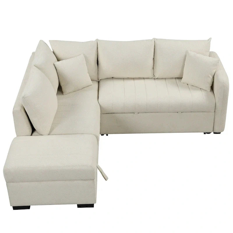 Roomfitters L-Shaped Sleeper Sofa with USB Ports, Power Outlets, and Versatile Storage Ottoman - image 10