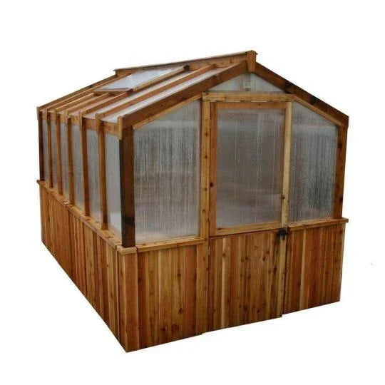 2025 8 ft. x 12 ft. cedar wood greenhouse - image 1