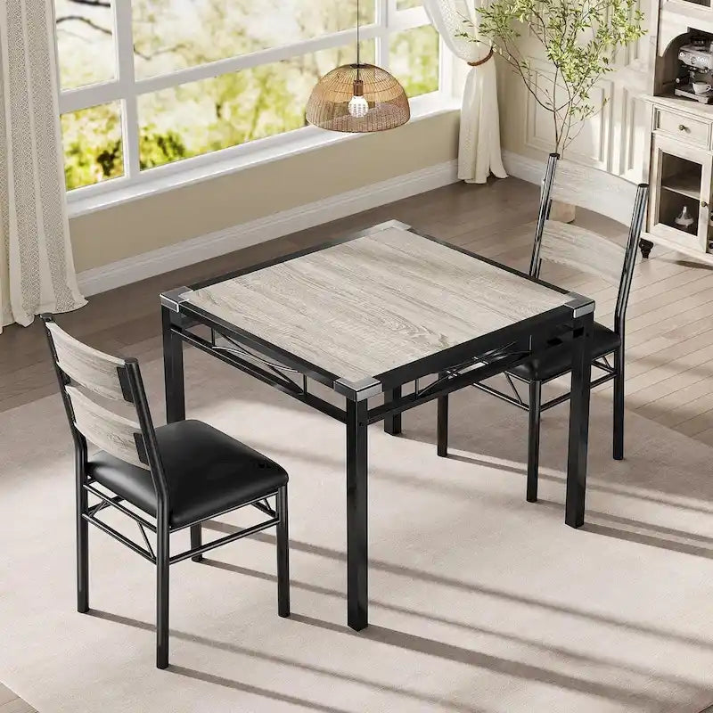 5-Piece Dining Table Set for 4 – Space-Saving Kitchen Set with Upholstered Chairs - image 4