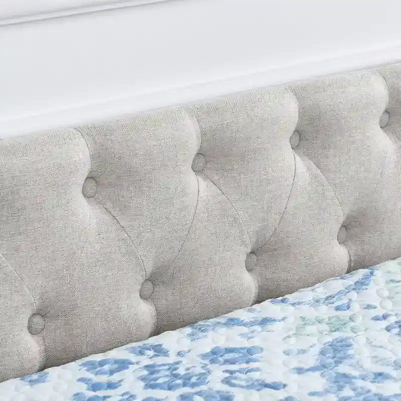 Upholstered Tufted Queen Size Daybed Sofa Bed with Storage Drawers - image 40