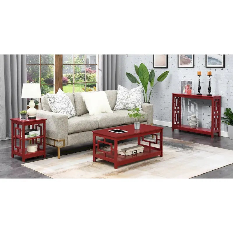 Convenience Concepts Town Square End Table Featuring Shelves - image 23