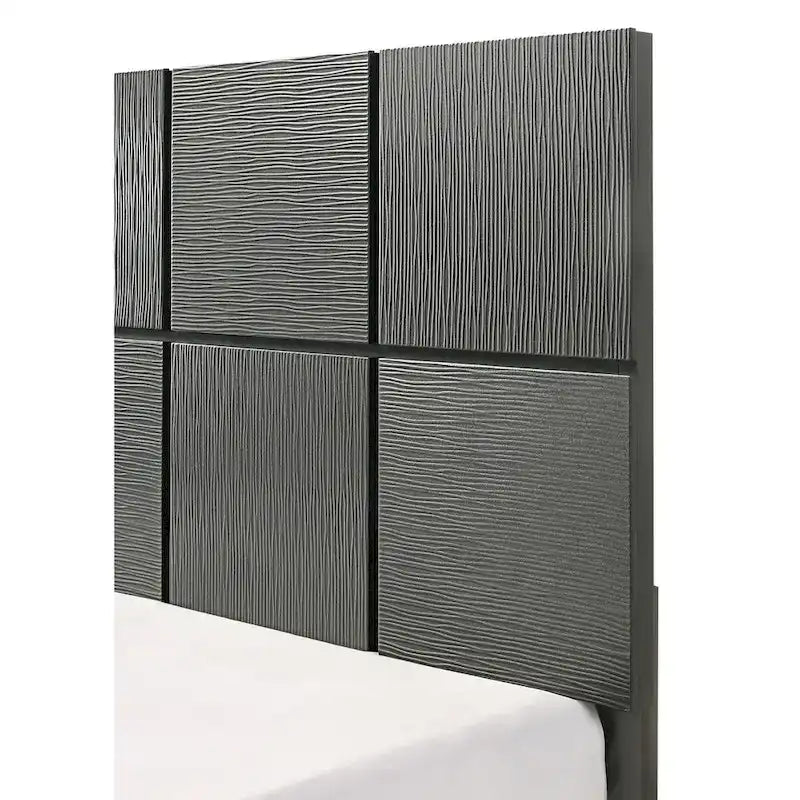 3-Piece Gunmetal Gray Panel Bedroom Set by Sim - image 11