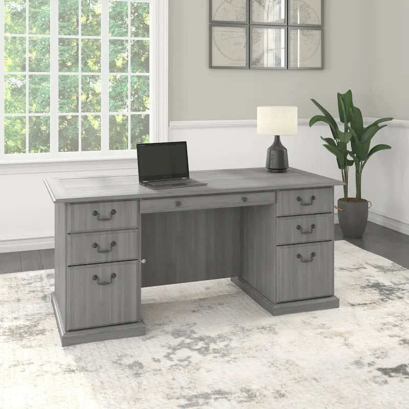 Saratoga Executive Desk with Drawers and Storage by Bush Furniture - image 24