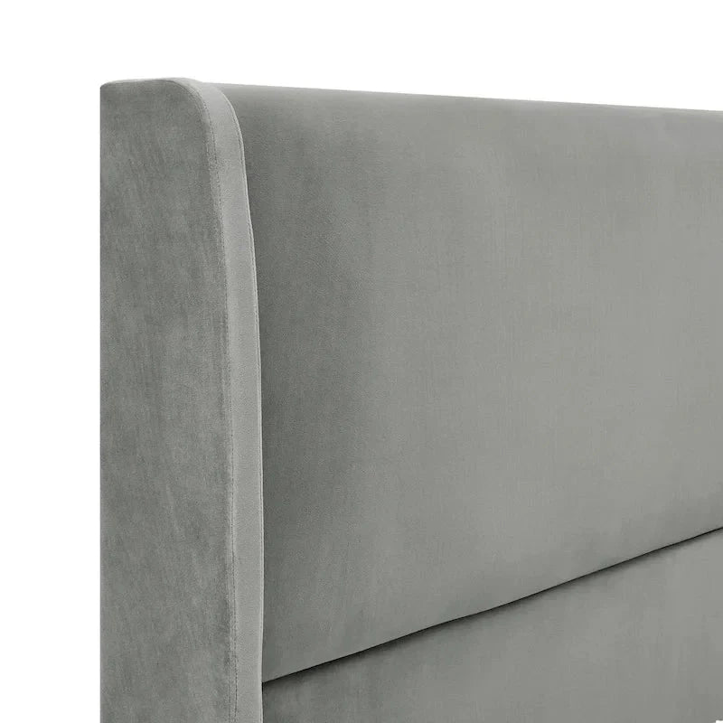 Roundhill Furniture Rozitta Upholstered Wingback Bed with Platform Design - image 8