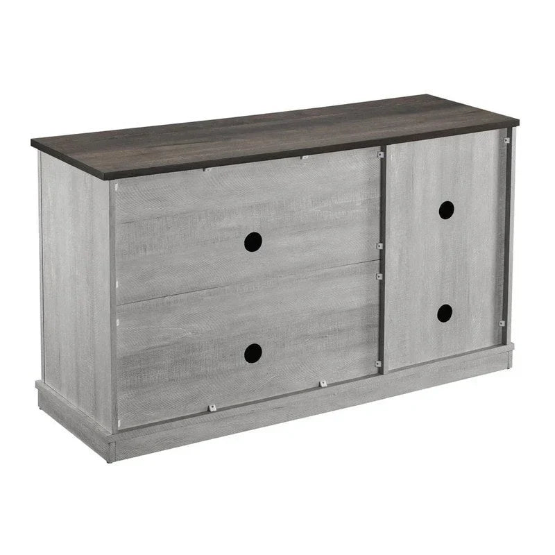 48-Inch Rustic Wood Buffet Cabinet with 3 Doors - Generous Storage Space - image 11
