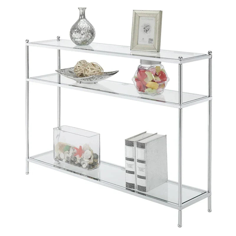 Royal Crest 3-Tier Glass Console Table by Convenience Concepts - image 5
