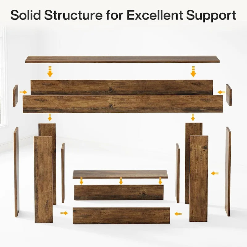 Rustic 2-Tier Entryway Table for Living Room, Hallway, and Foyer - image 30