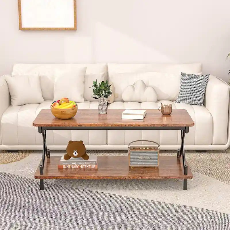 Javlergo Contemporary 3-Piece Living Room Coffee Table Set: Includes Wood Coffee Table and Two End Tables - image 20