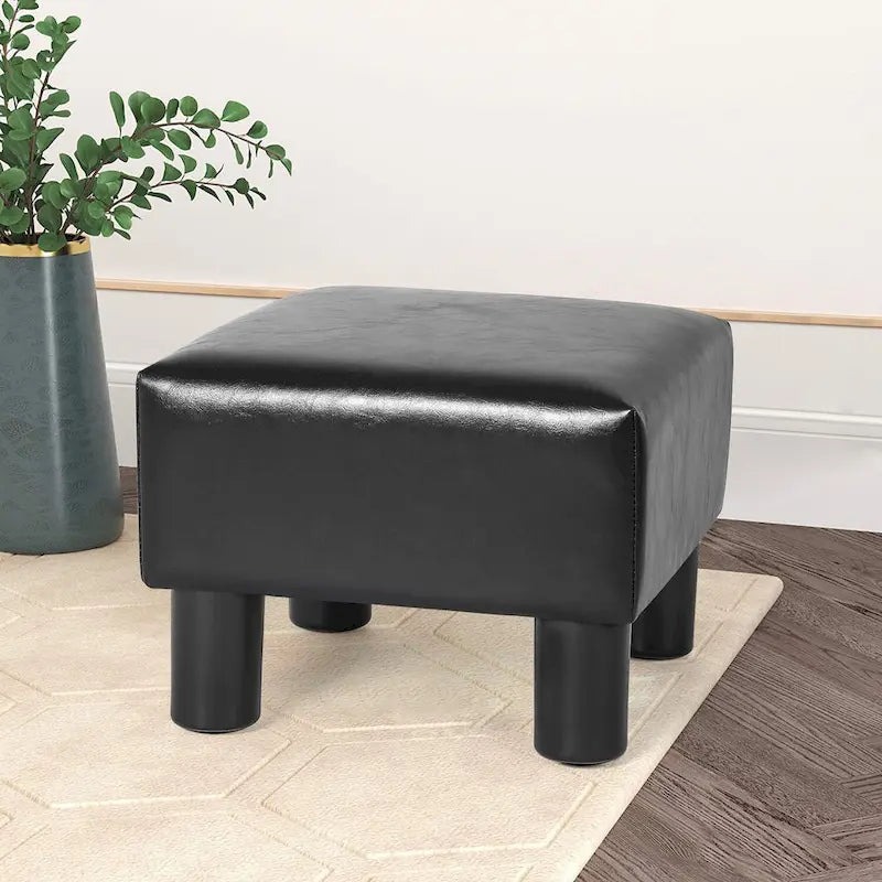 Adeco Faux Leather Footrest Ottoman with Plush Upholstery - image 17