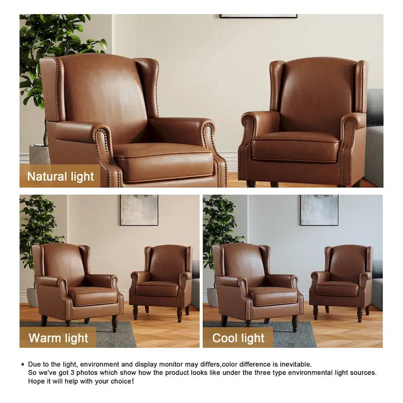 Pair of Stylish Upholstered Accent Chairs with Patterns for Living Room - image 32