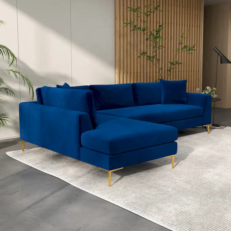 Mae Velvet Corner Sectional Sofa in Mid-Century Modern Style - image 23
