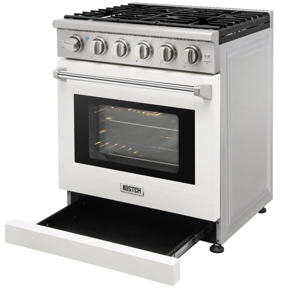 KOSTCH 30-in 5 burners 4.55-cu ft Convection Oven Freestanding Liquid Propane Gas Range ( Stainless steel ) - image 10