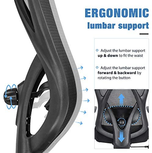 SUNNOW Ergonomic Office Chair, Mesh Computer Desk Chair , High Back Executive Task Chair - image 2