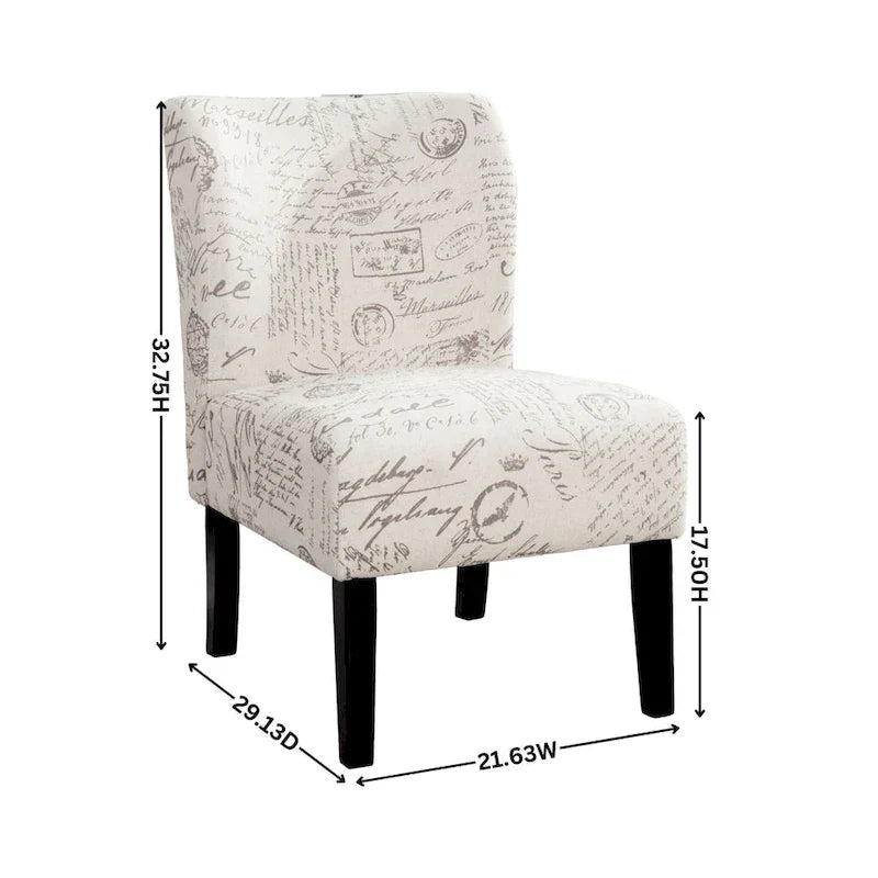 Blue Leaves 29.13 Upholstered Accent Chair featuring Wooden Legs - image 12