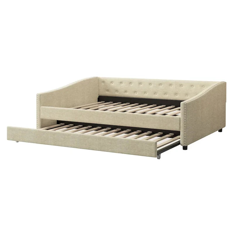 Christopher Knight Home Bennett Tufted Daybed Sofa with Storage Drawers and Stylish Curved Arms - image 34