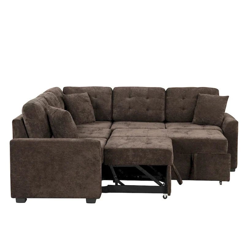Roomfitters L-Shaped Pull-Out Sofa Bed with Wheels, USB Ports, and Power Outlets – Versatile Sleeper Sofa for Ultimate Living Room Comfort - image 23