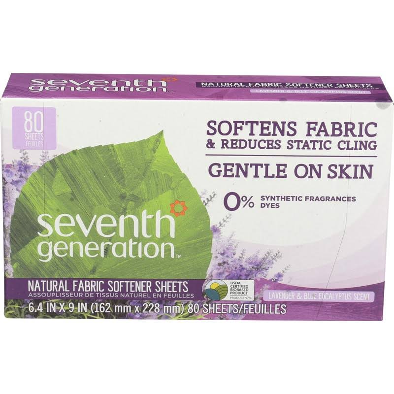 Seventh Generation Blue Eucalyptus & Lavender Fabric Softener - 80 count - image 1