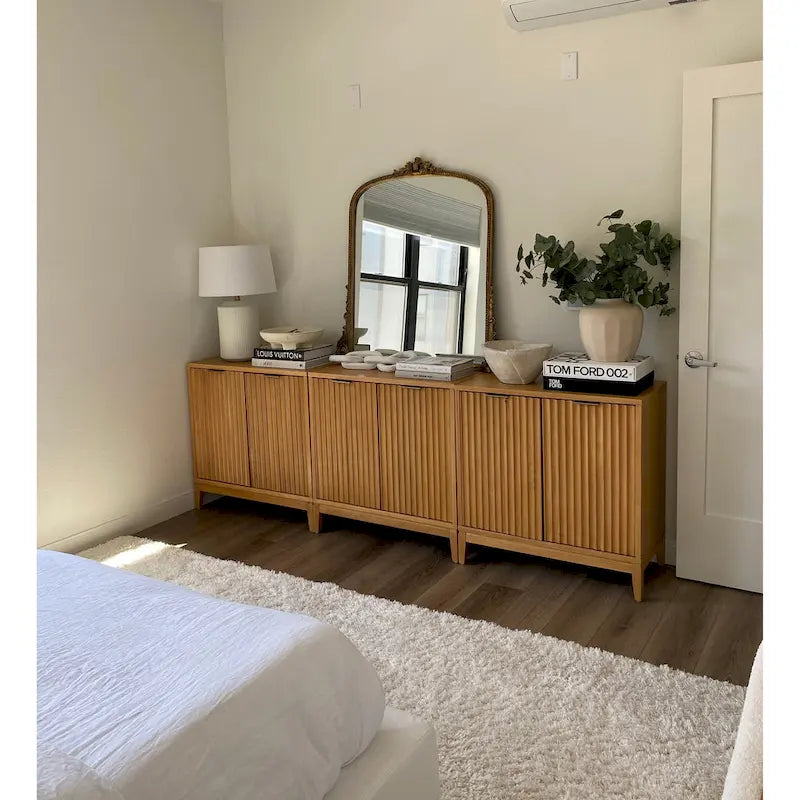 Jasper Contemporary Sideboard - Kitchen Storage Cabinet with Elegant Fluted Doors - image 6