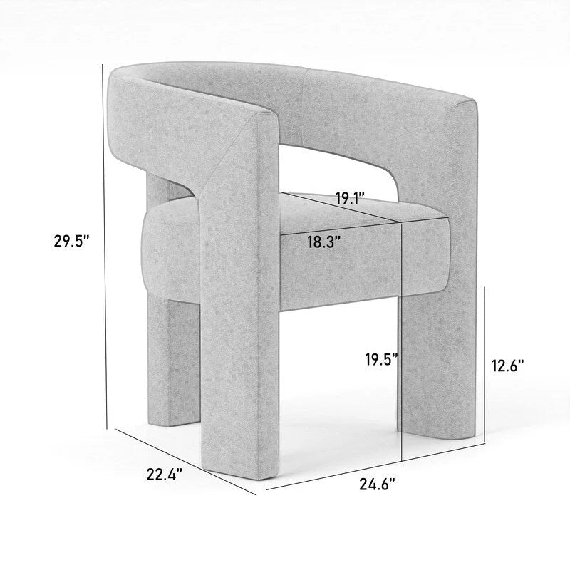 SEYNAR Contemporary Glam Velvet Dining Chair with Open-Back Design - image 17