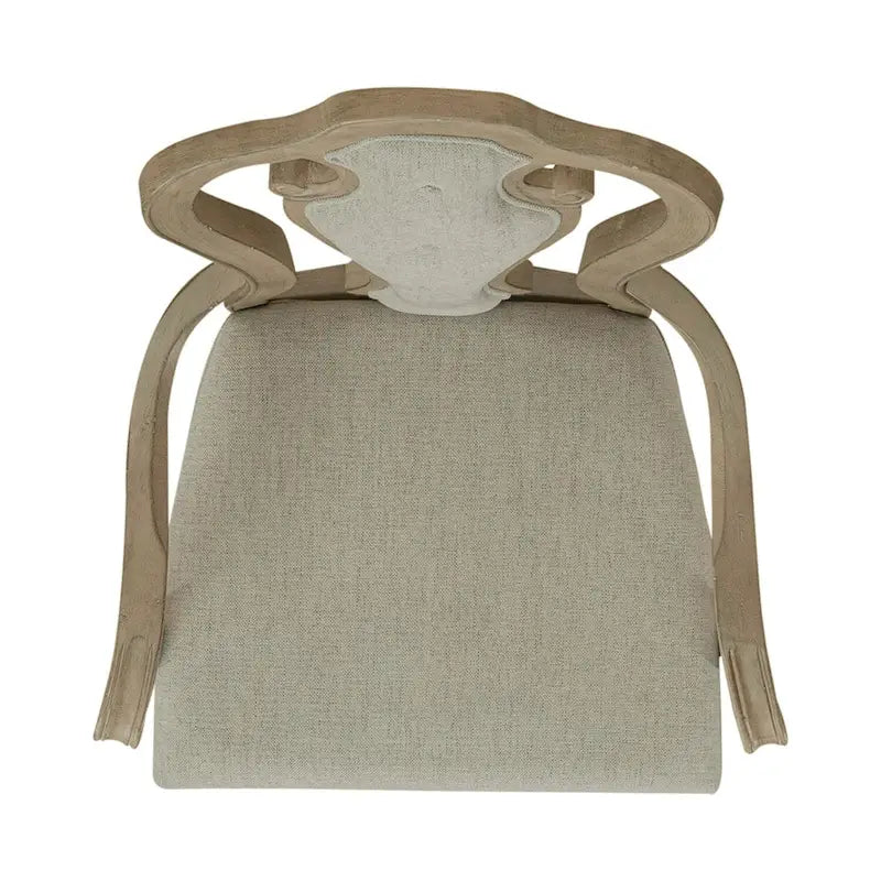Set of 2 Magnolia Manor Weathered Bisque Upholstered Arm Chairs with Splat Back Design - image 7