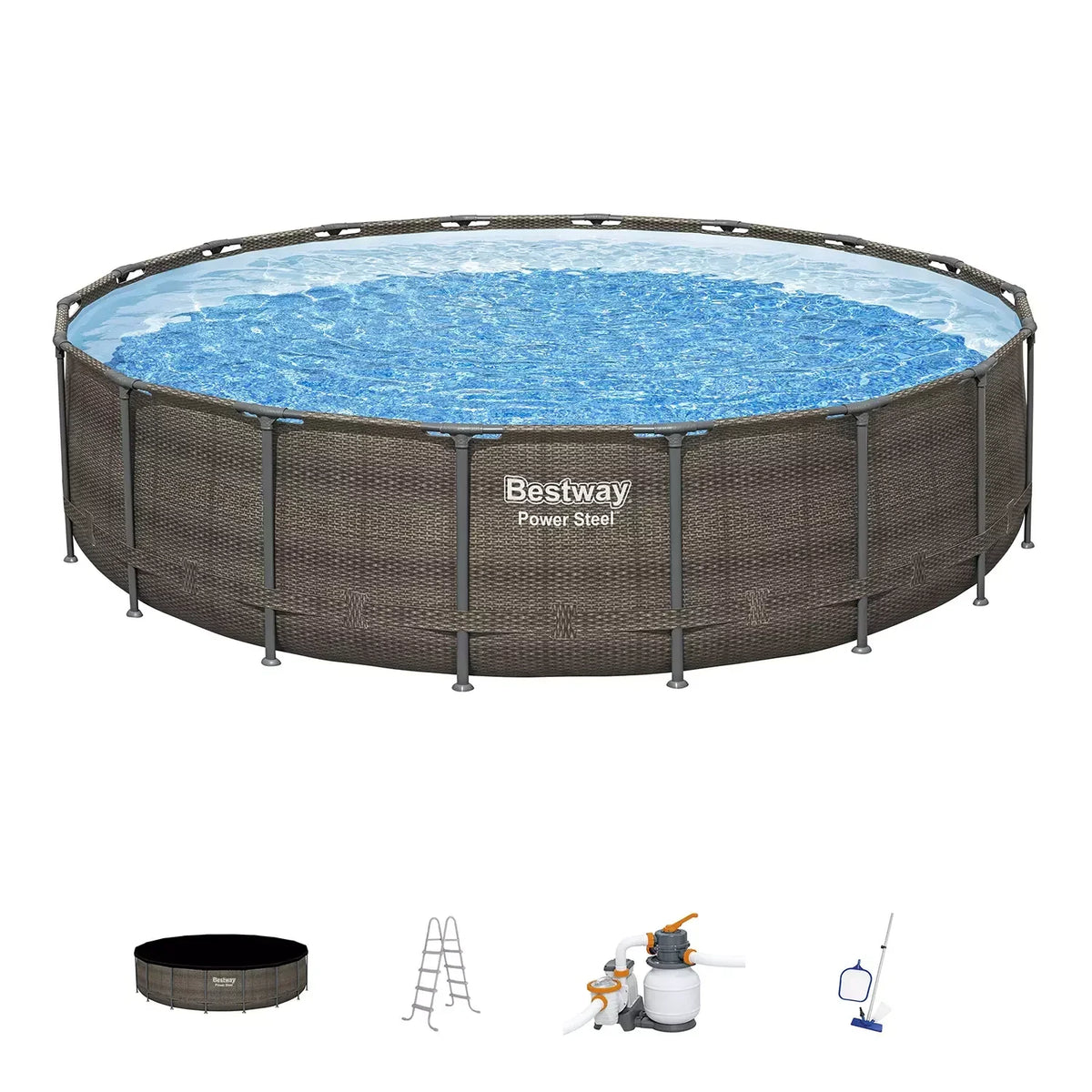 Bestway Power Steel 18-ft x 48-in Round Above-Ground Pool Set - image 8
