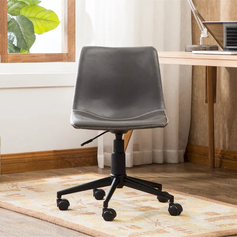 Roundhill Furniture Cesena 360° Swivel Office Chair with Faux Leather and Air Lift - image 13