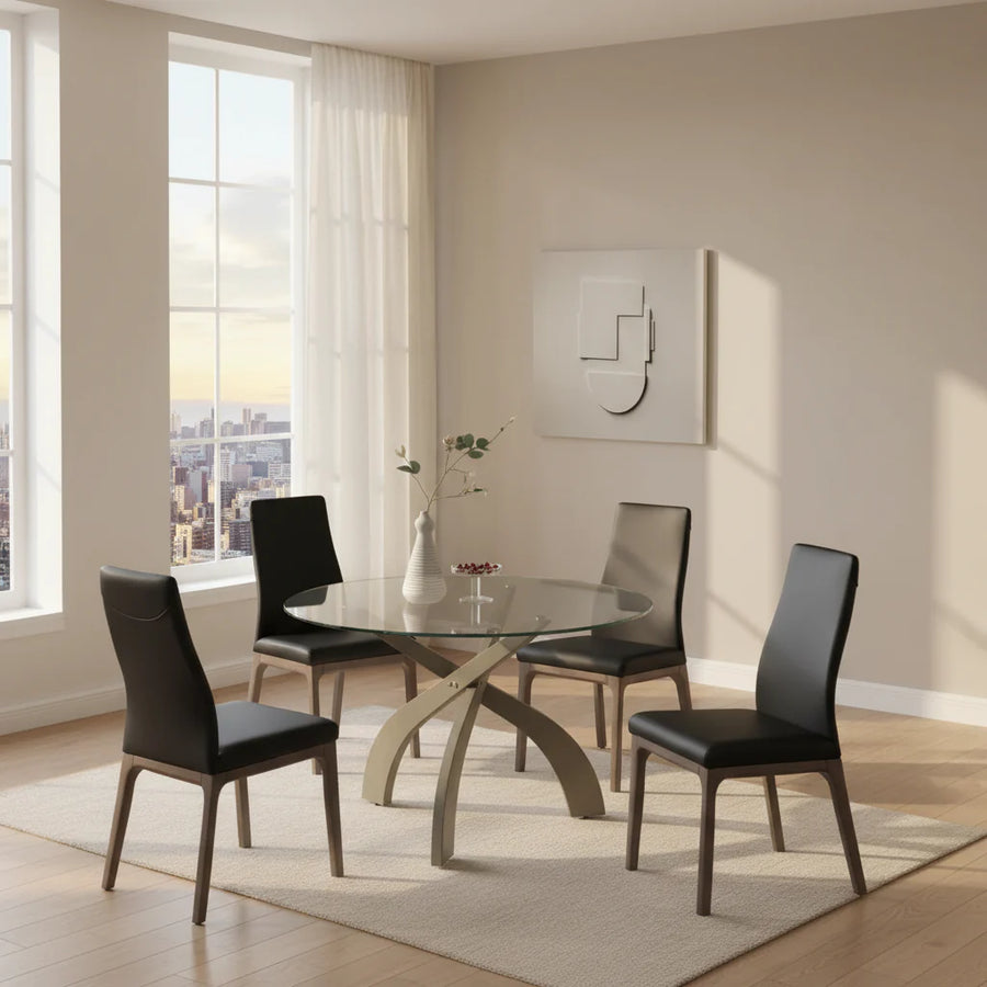 Criss Cross Dining Set Featuring Black Chairs - image 1