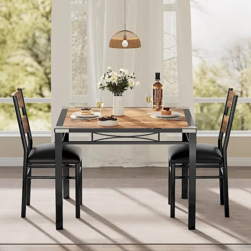 5-Piece Dining Table Set for 4 – Space-Saving Kitchen Set with Upholstered Chairs - image 14
