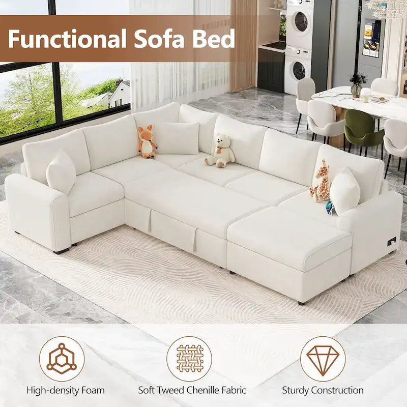 Sectional Sofa Pull-out Sofa Bed Sleeper - image 26