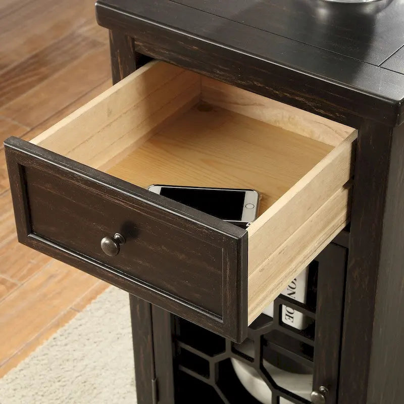 Emma 18-Inch Transitional Solid Wood Side Table with 1 Drawer by Furniture of America - image 12