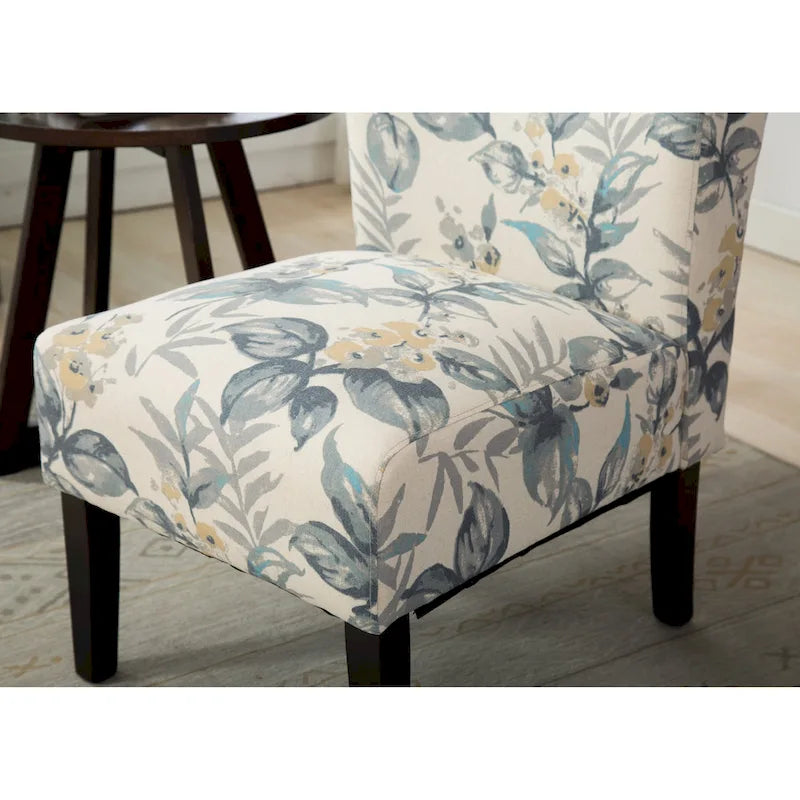 Blue Leaves 29.13 Upholstered Accent Chair featuring Wooden Legs - image 8