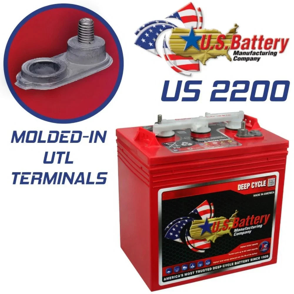 US2200XC Replaces T-105 6V Volt Deep Cycle Golf Cart, Solar, Marine, RV and Industrial Use Batteries - 6 Pack - image 7