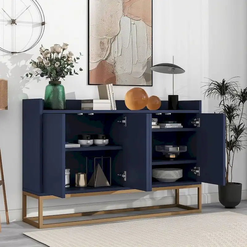 47.2-Inch Modern Sideboard/Buffet with Spacious Table and Four Doors - image 12