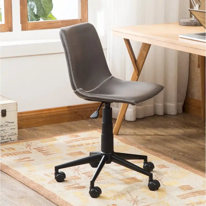 Roundhill Furniture Cesena 360° Swivel Office Chair with Faux Leather and Air Lift - image 15