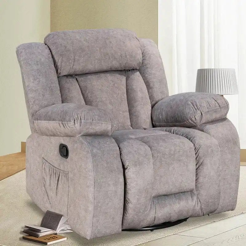 Upholstered Recliner with Rocking and Swiveling Features - image 27