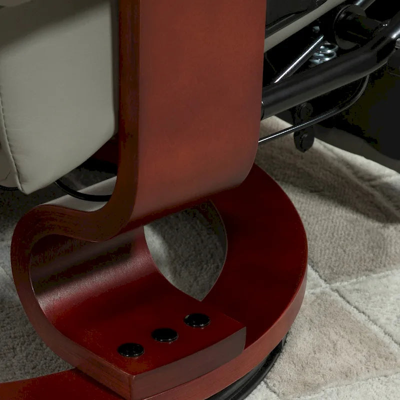 HomCom Faux Leather Adjustable Manual Swivel Base Recliner Chair with Comfortable and Relaxing Footrest - image 24
