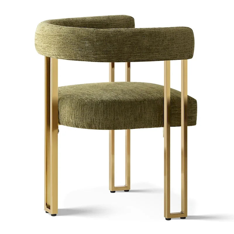 Set of 2 Chenille Upholstered Armchairs - image 24