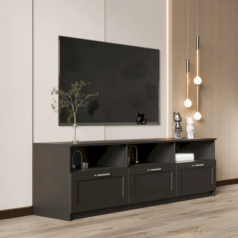 Contemporary 70.87" TV Cabinet with 3 Storage Drawers - Stylish Entertainment Center for Living Room - image 16
