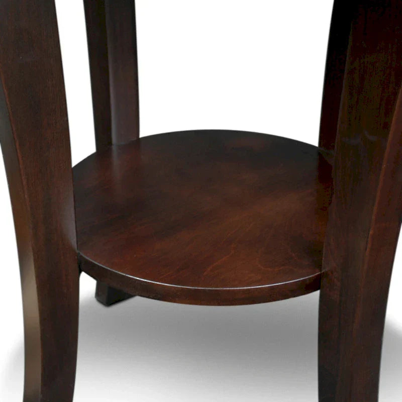 Round Side Table with Shelf and Solid Wood Construction - image 18