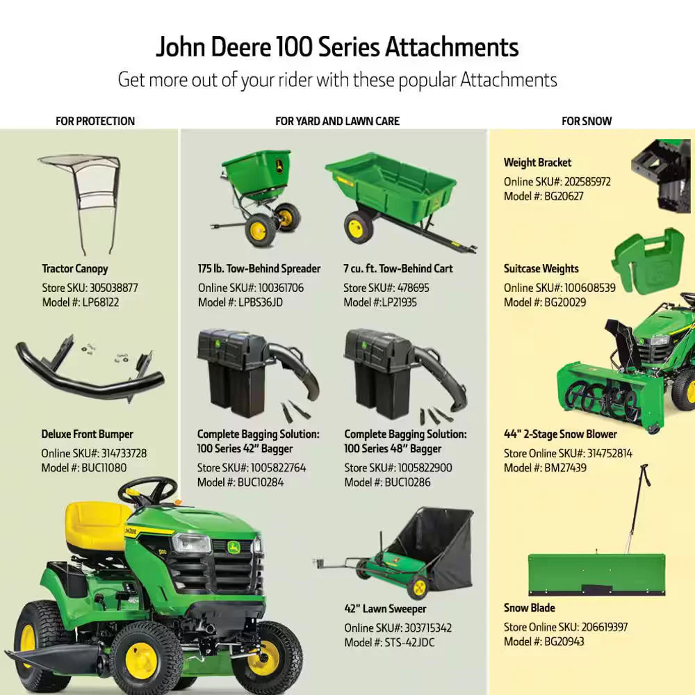John Deere S100 42-in Riding Lawn Mower 17.5-HP Gas Hydrostatic Drive - image 4