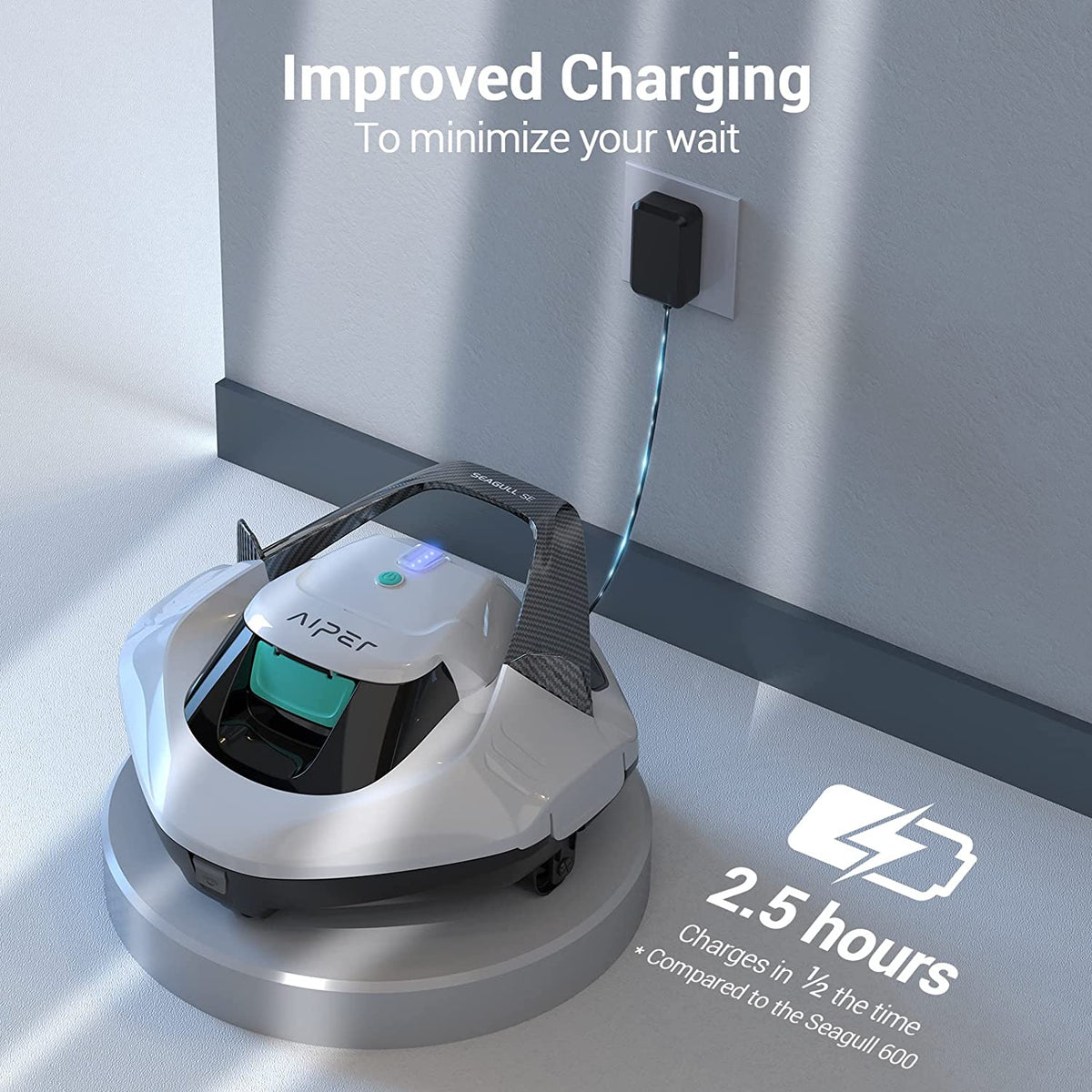 Cordless Robotic Pool Cleaner, Pool Vacuum with Dual-Drive Motors - image 4