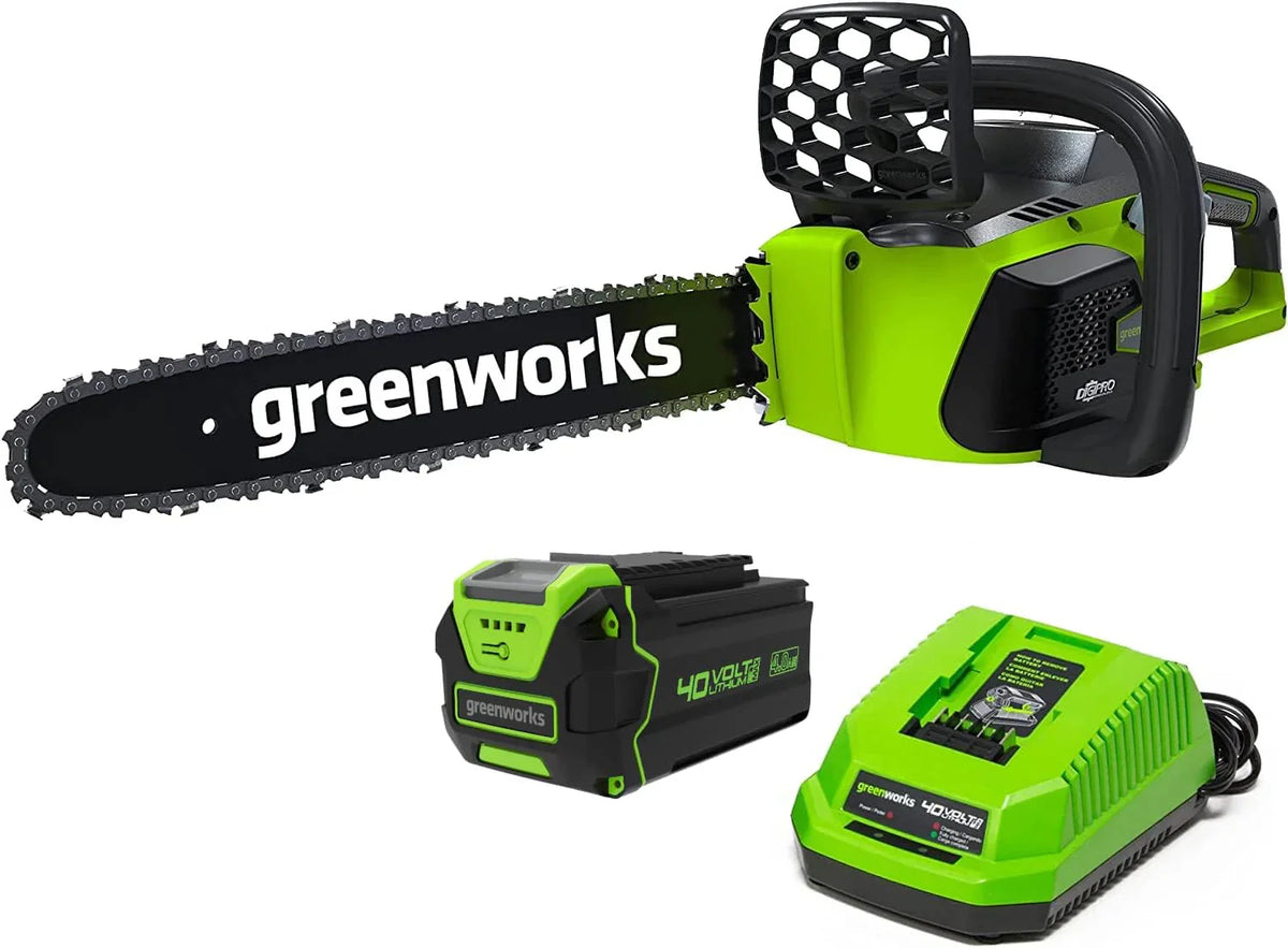 Greenworks 40V 16" Brushless Cordless Chainsaw, 4.0Ah Battery and Charger Included - image 2