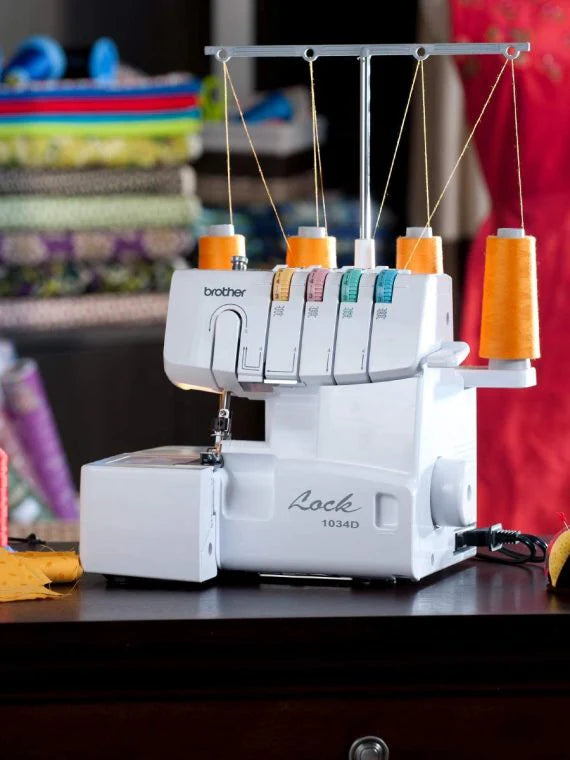 1034D Serger Heavy-Duty Metal Frame Overlock Machine 1300 Stitches Per Minute Removeable Trim Trap 3 Included Accessory Feet - image 5
