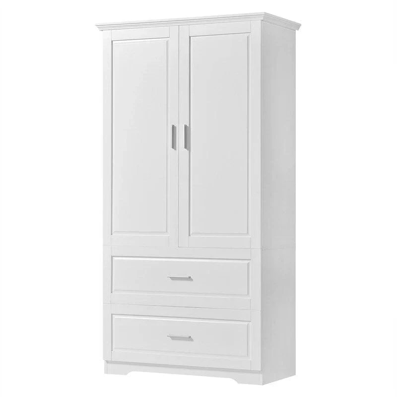 2-Door Bathroom Storage Cabinet with Drawers and Adjustable Shelf - image 6