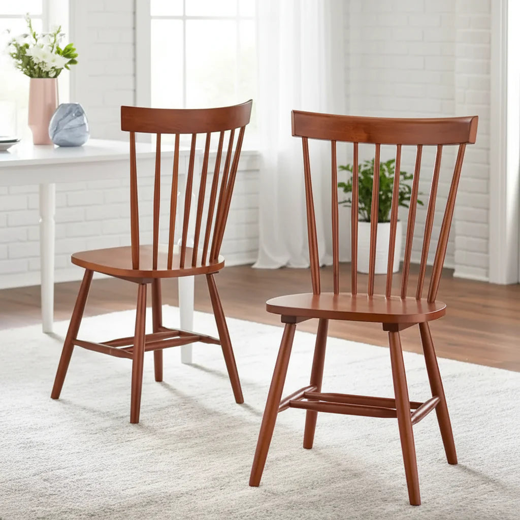 Set of 2 Venice Solid Wood Spindle Dining Chairs by Simple Living - image 3