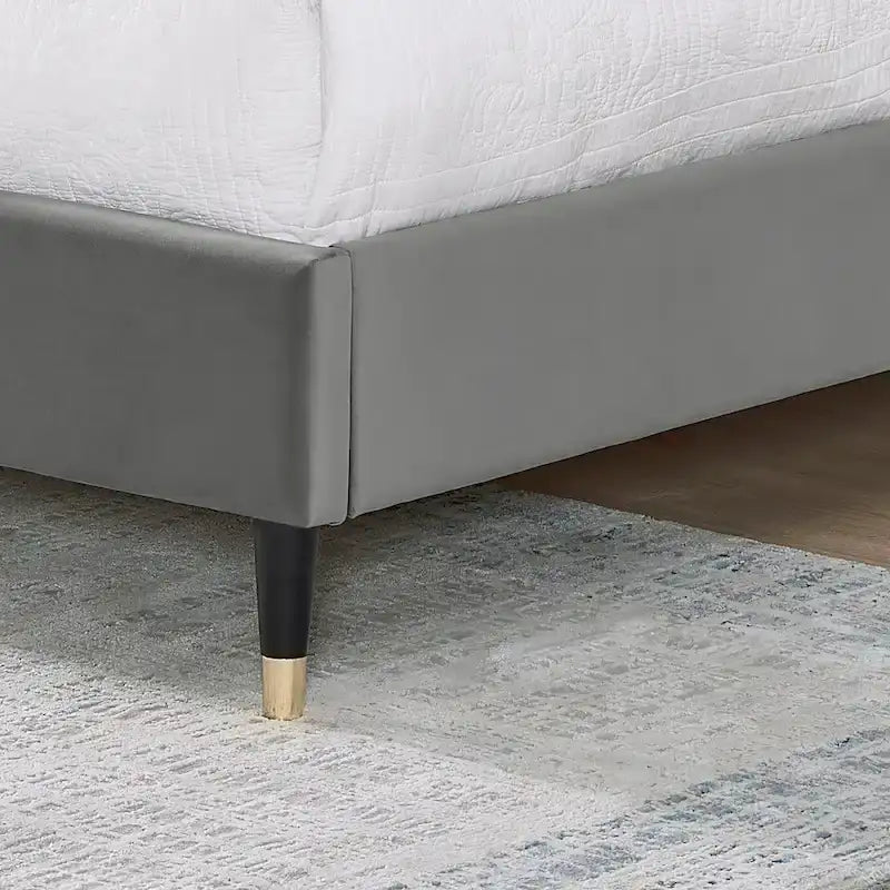Roundhill Furniture Rozitta Upholstered Wingback Bed with Platform Design - image 10