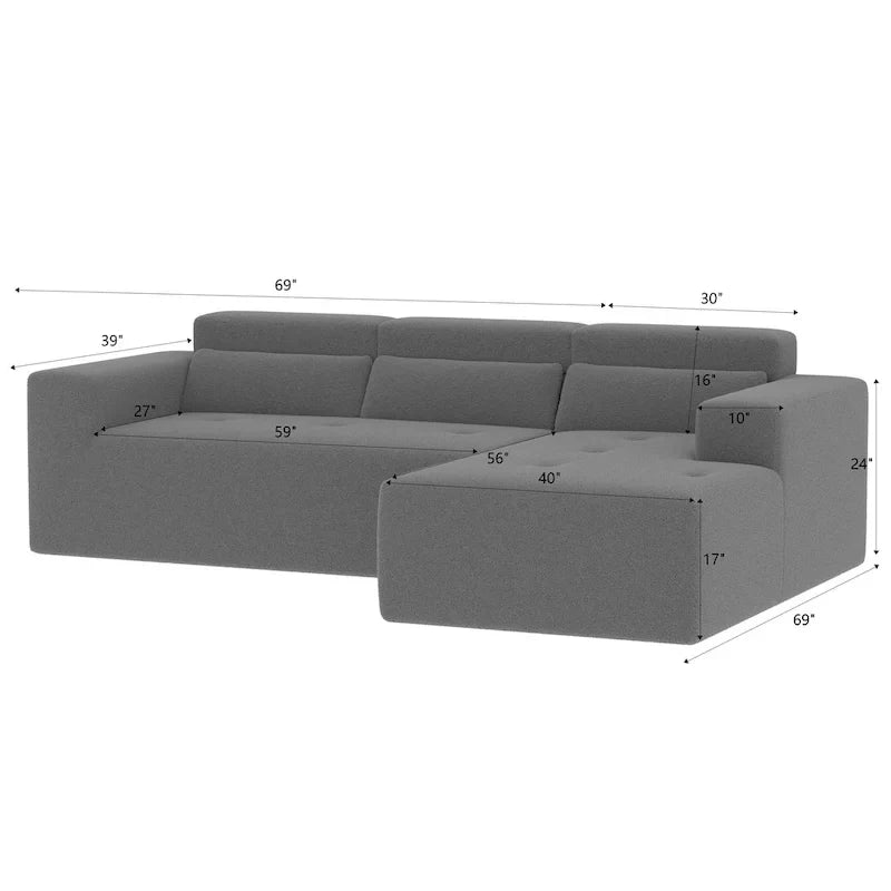 Christopher Knight Home - 109 Modern L-Shaped Modular Sectional Sofa in Teddy Fabric with Chaise and Pillows - image 29