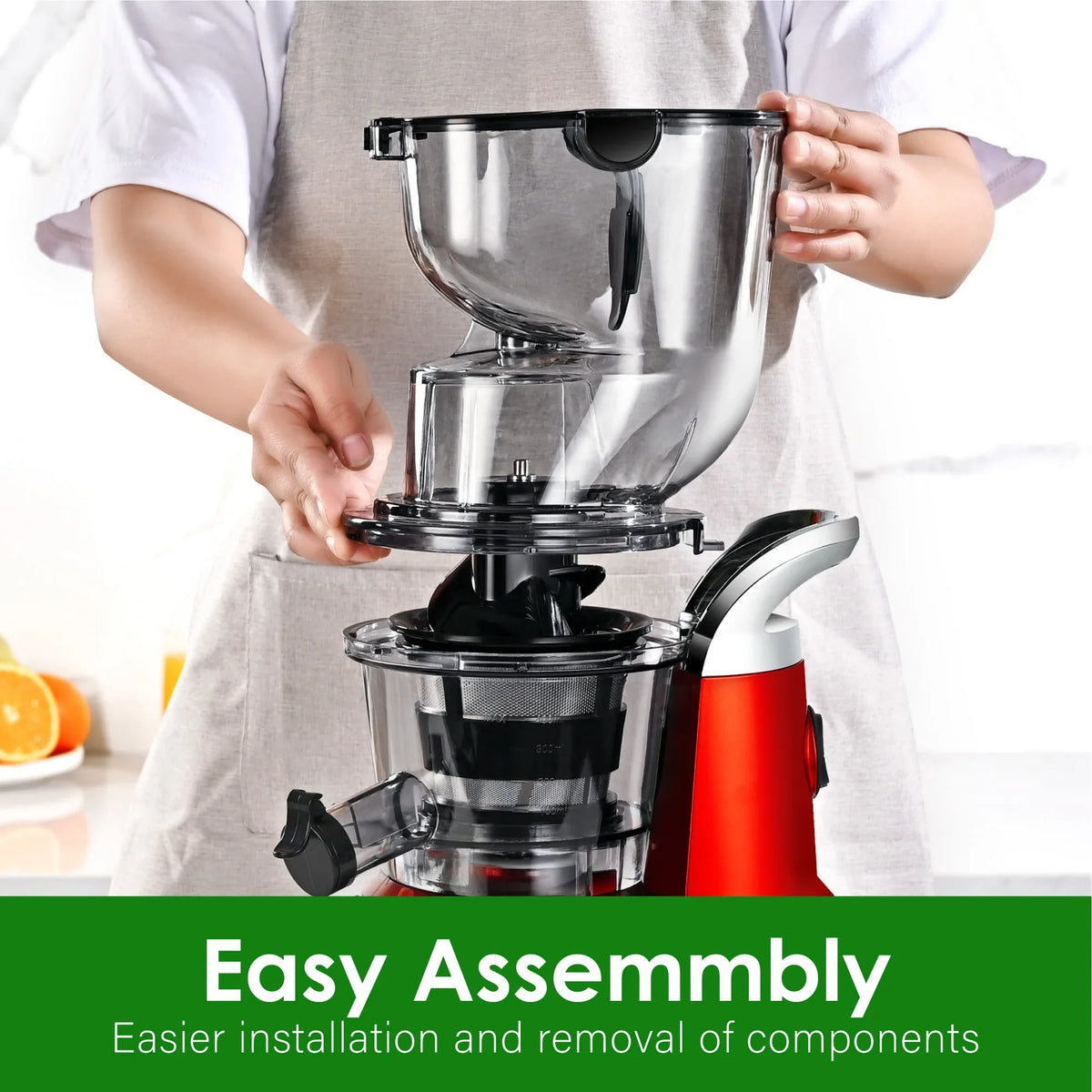 Kitchen in the Box Cold Press Juicer Machines With 3.26" Wide Feed Chute, Slow Masticating Juicer Machine for Whole Fruits and Vegetables, BPA-Free - image 12